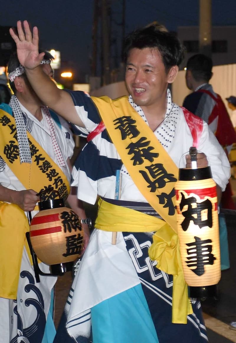 “So-chan, welcome home” Miyashita, Governor of Aomori Prefecture, participates in Ominato Nebuta for the first time in his hometown of Mutsu City