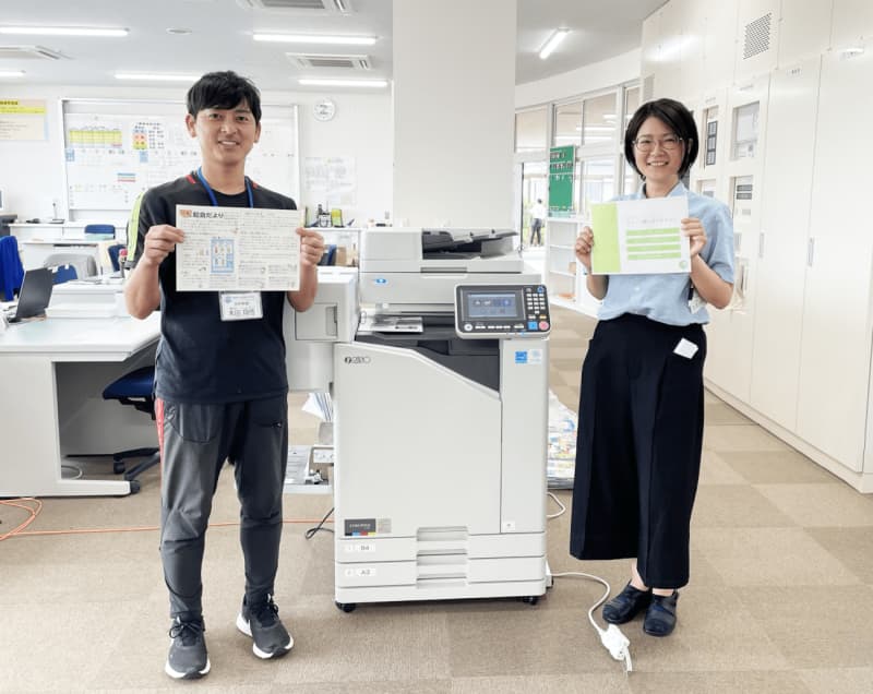 Riso Kagaku's high-speed inkjet printer 224 is installed in all 314 schools, including the Fukuoka City Board of Education and elementary and junior high schools in the city.