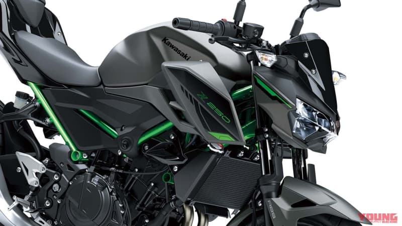 カワサキ「Z250」2024年モデルはグリーンのフレームを採用！