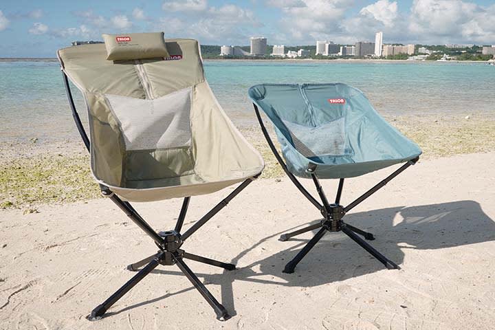 360° spinning!Folding chair "Talon Swivel Chair" that is active in the outdoors