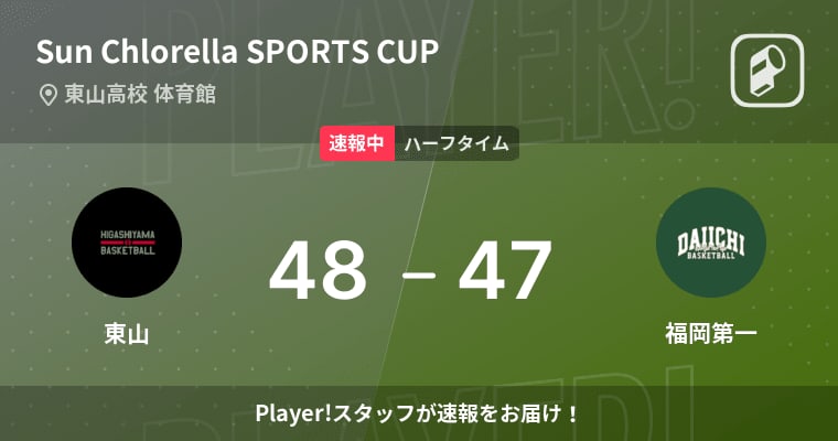 [SC CUP first day] Higashiyama vs Fukuoka Daiichi