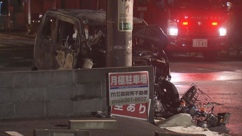 [Breaking news] A mini car and a motorcycle collided in Shizuoka City on the 13th, and two people were confirmed dead.