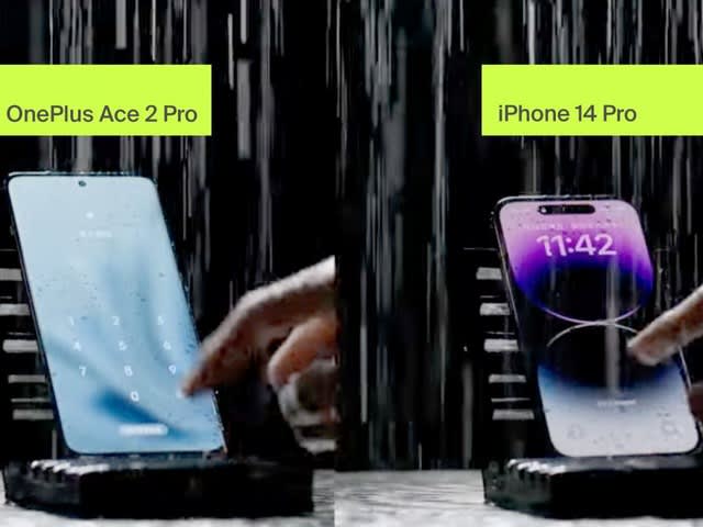 濡れた手で操作できるスマホ「OnePlus Ace 2 Pro」　「iPhone」との比較動画が公開