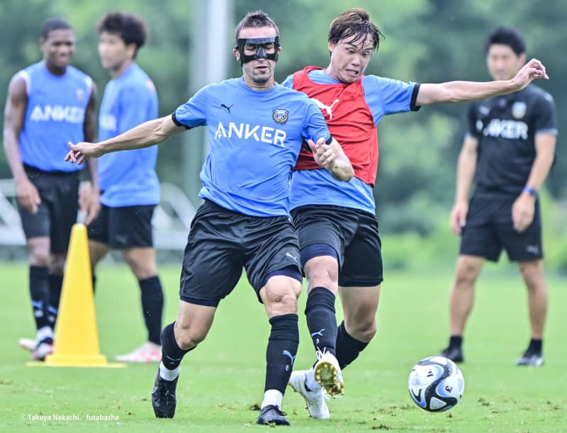 [Kawasaki] Midfielder Simic, who had a broken bone, made a full recovery and even showed a header! "Even if you have a mask, you have to do it...
