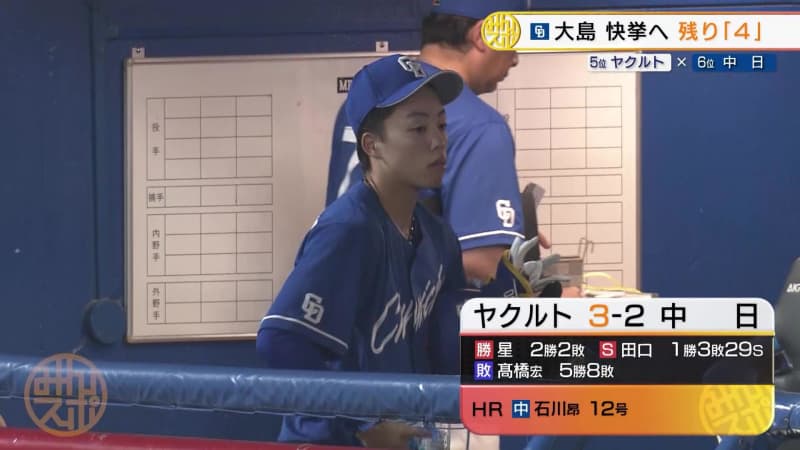 [Chunichi] Okabayashi is less than 29 games away from the professional baseball record that stops at ``4'' in consecutive games