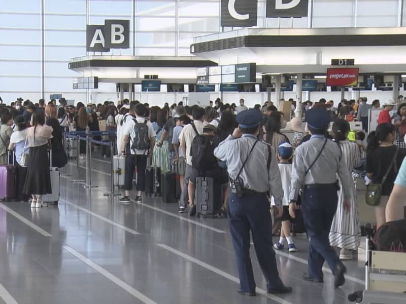 コロナ禍前と比べると15％程…お盆期間の中部空港・国際線利用客 日本航空で約2500人と202…