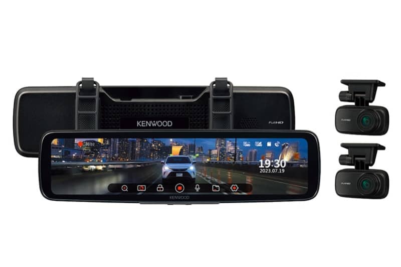 Kenwood, digital room mirror type drive recorder "DRV-EM4800" with improved rear visibility