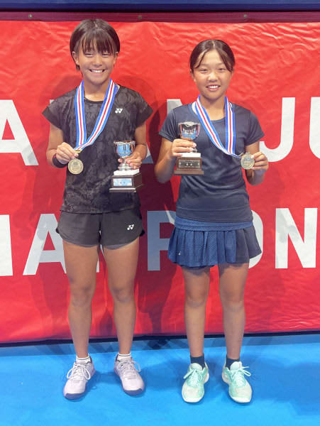 大村（雫石小6年）・奥山組初V　テニスの全日本ジュニア選手権