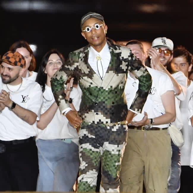 Pharrell Williams creates a musical environment in his design studio to keep him inspired