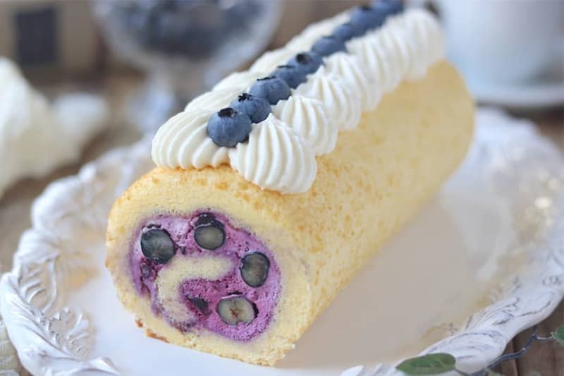 Blueberry roll cake recipe how to make