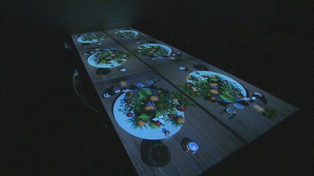 Fusion of food and video The theme is "New world of cooking" Cooking with projection mapping?Hakodate