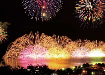 You can see it from the hot spring! “Lake Toya Long Run Fireworks Festival”…Launch while traveling by boat on the lake