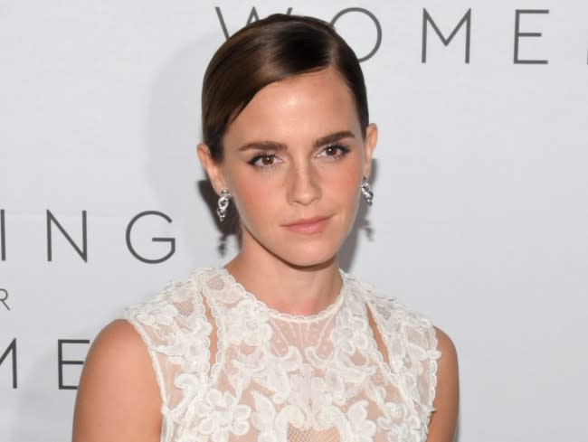 Emma Watson's beautiful profile caught playing tennis