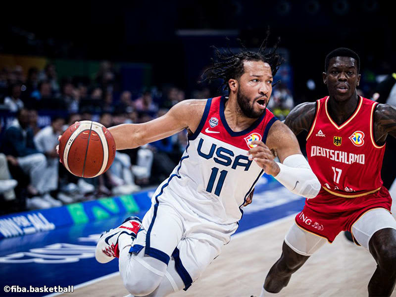 USA missed out on victory by 2 points... Starting PG Brunson praised Germany, saying, ``It was a great play.''