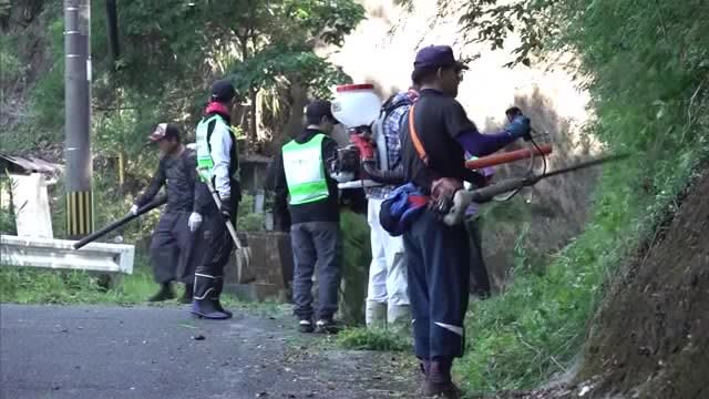 Collaboration of grass cutting and travel: New tourism in Takachiho Miyazaki Prefecture