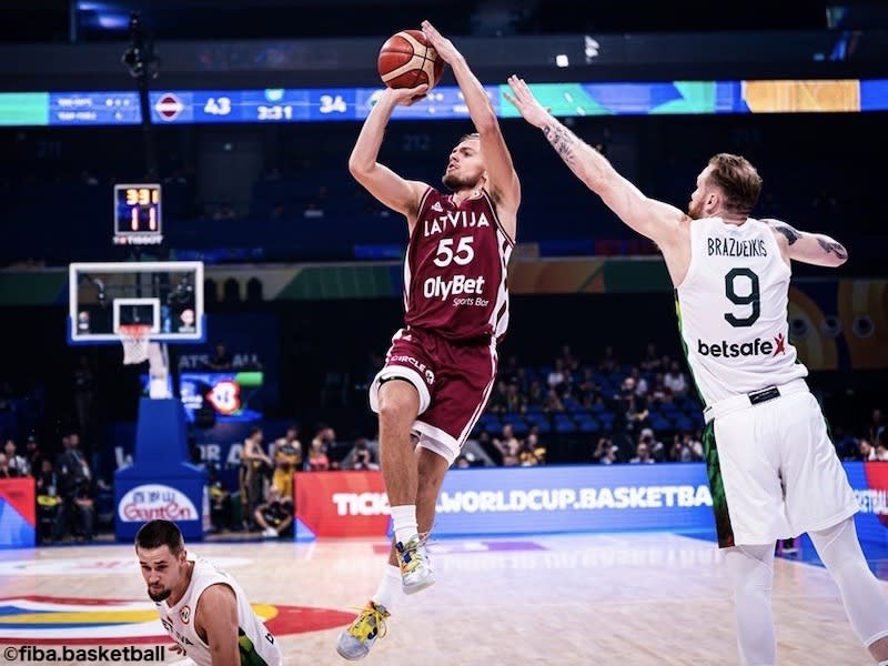 Latvia did a great job finishing in 5th place in their first appearance... In the final match, the 23-year-old playmaker made a dynamic performance with 17 assists, a new Basketball World Cup record.