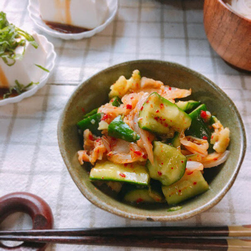 You can do it in 5 minutes! Easy recipe for “cucumber x kimchi”
