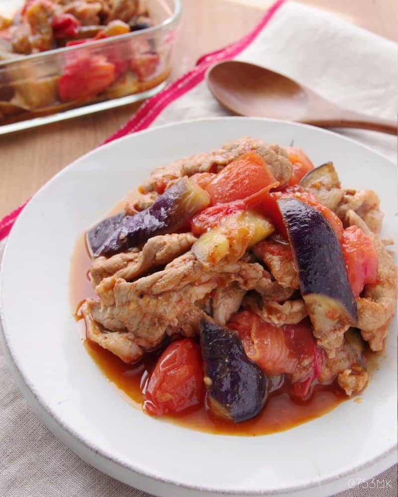 Melting and succulent♪ A delicious side dish of “eggplant x tomato”