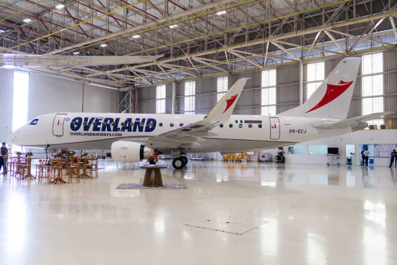 Overland Airlines receives first Embraer 175 aircraft