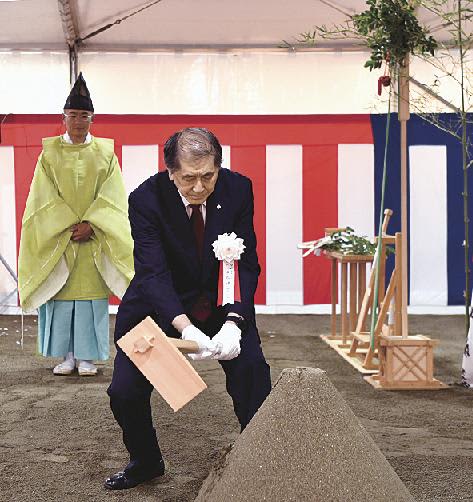早稲田大／西早稲田キャンパス（東京都新宿区）５２～５４号館建替、現地で起工式開く