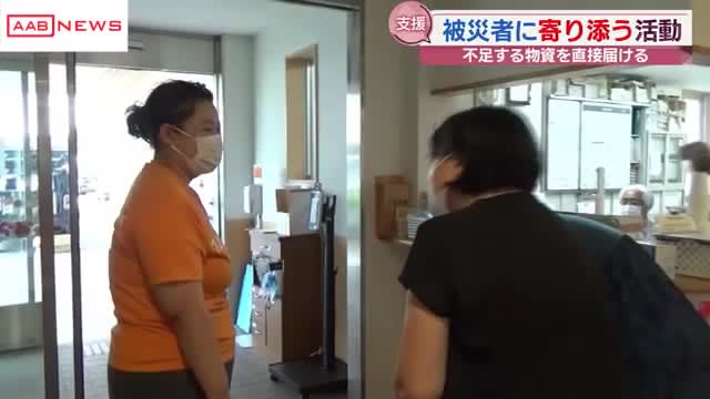 A woman in Akita City has been delivering supplies directly to areas flooded by heavy rain on the XNUMXth. She has continued volunteering since the heavy rain damage in July.