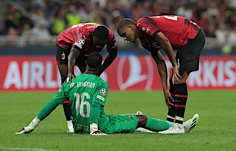 Maignan was substituted with injury in the match against Newcastle, but was not seriously injured