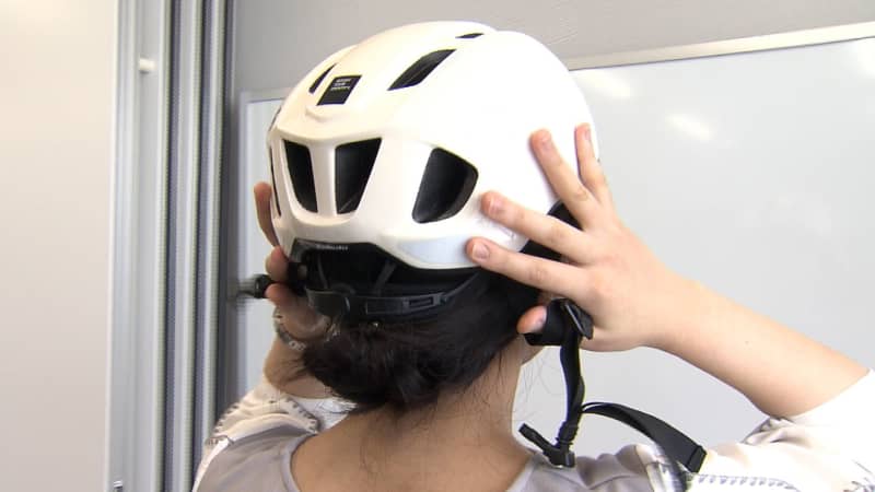 自転車のヘルメット着用促進に「ヘルメットをかぶっても崩れにくいおしゃれな髪型」大学生らが発表【岡山】