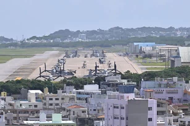 Helicopter affiliated with Futenma flies in Okinawa as US military ``one of the exception measures'' during ``flight suspension'' period