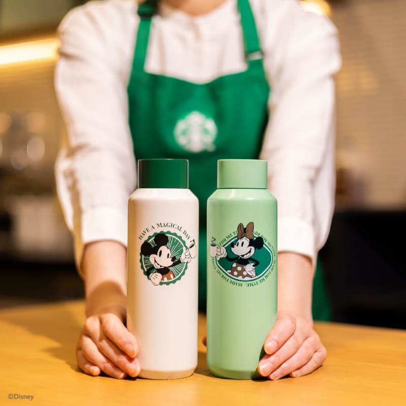 Starbucks' first original collection with Disney will be released on October 10th, 4 types of bottles, 2 products in total