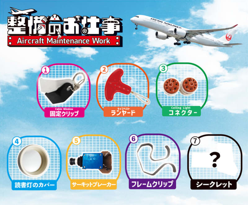 The 5th edition of "Gacha" featuring genuine JAL maintenance-related goods will go on sale from September 9th.