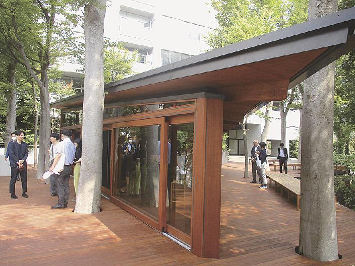 竹中工務店／都内の自社施設を改修、緑生かし地域に開かれたカフェやオフィスに