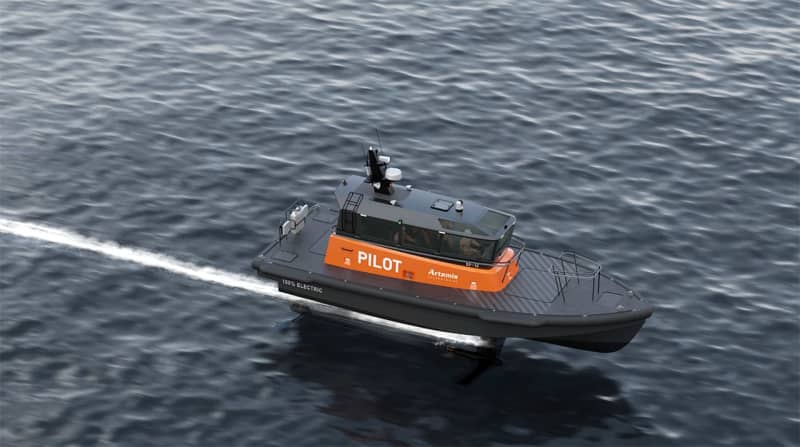 Artemis Technologies develops an all-electric pilot boat.Eco-friendly pilotage service realized