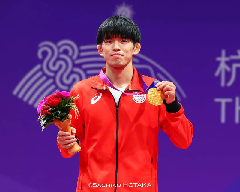<Wrestling> [Photo Album] 2023 Asian Games/Men's Freestyle 57kg Class, Toshihiro Hasegawa (Sankei Kaiun)
