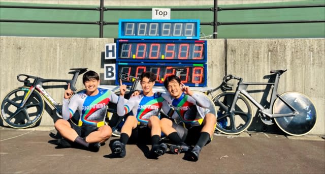 "The Strongest College Student Trio" Kagoshima National Athletic Meet Cycling Men's Team Sprint Fukushima Prefecture Team Meets New V