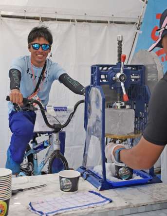 自転車の聖地・南大隅は「こぐ氷」　鹿児島国体 郷土色たっぷり おもてなし　黒豚、さつま揚げ…県…