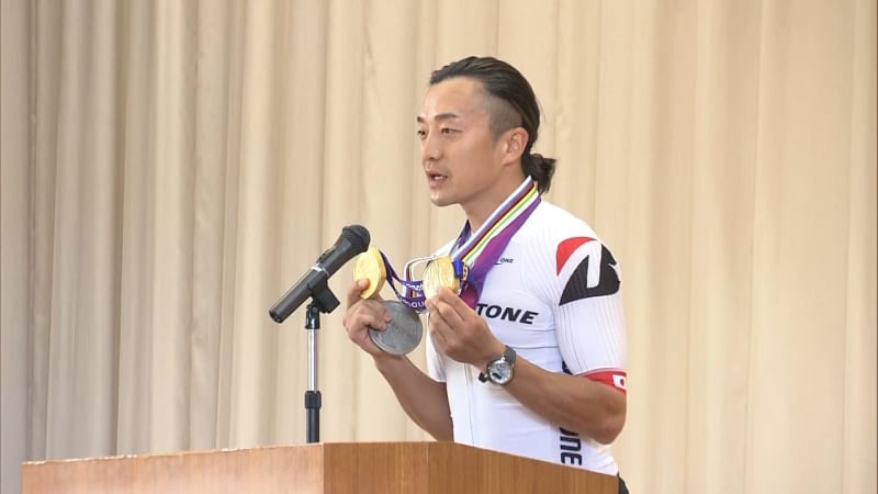 アジア大会自転車競技で2冠　窪木一茂選手が母校に凱旋　福島