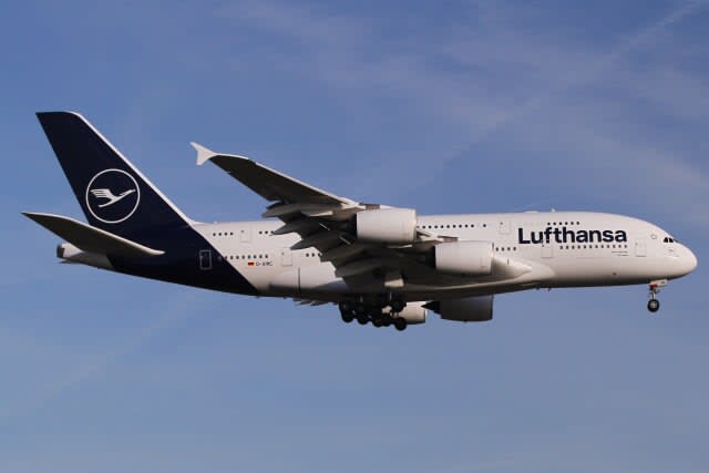 The fifth A380 returned to Lufthansa after long-term storage leaves Tarbes, France!