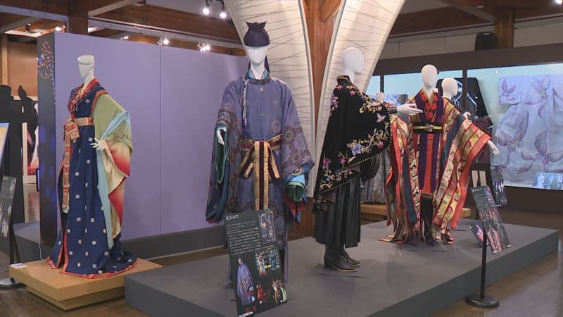 Japanese silk village Takarazuka Revue "Japanese" costumes on display Gunma/Takasaki City