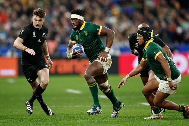 South Africa captain's actions immediately after the game drew rave reviews: ``First-rate behavior'' towards teammates who were sent off [Rugby World Cup]