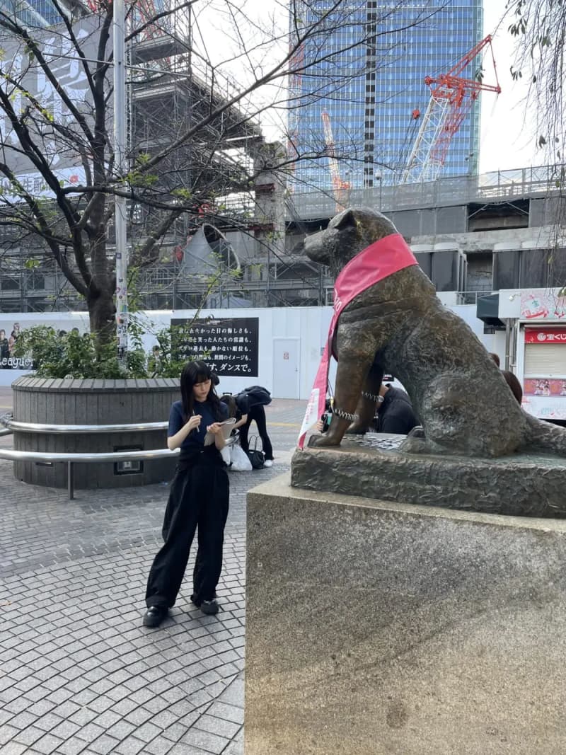 乃木坂46 池田瑛紗の描いたARTハチ公が渋谷に出現！？