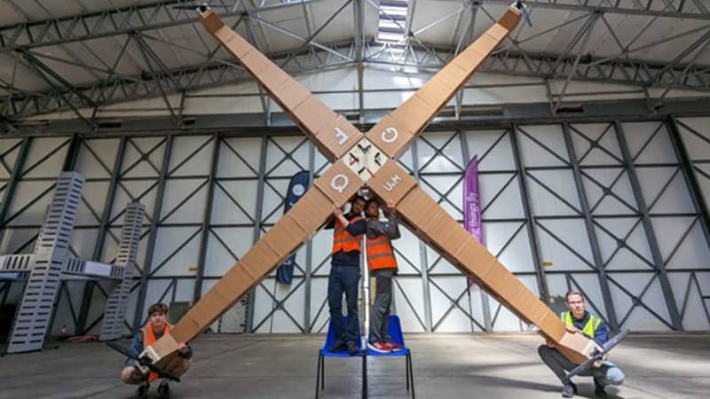 University of Manchester builds and flies world's largest quadcopter drone