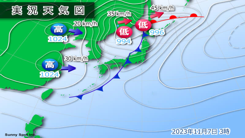 Beware of heavy rain in the Kanto region; Beware of strong winds in northern Japan