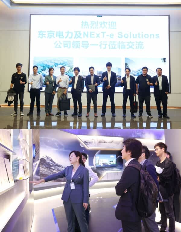NExT-e Solutionsの社長と東京電力の幹部がBatteroTechの先端設備を視察…