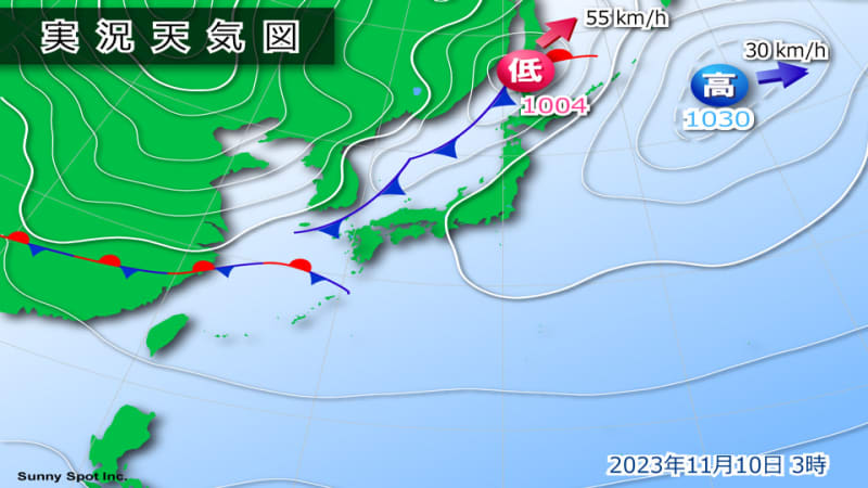 Strong cold air after cold front; first snow or snowfall possible in Hokkaido