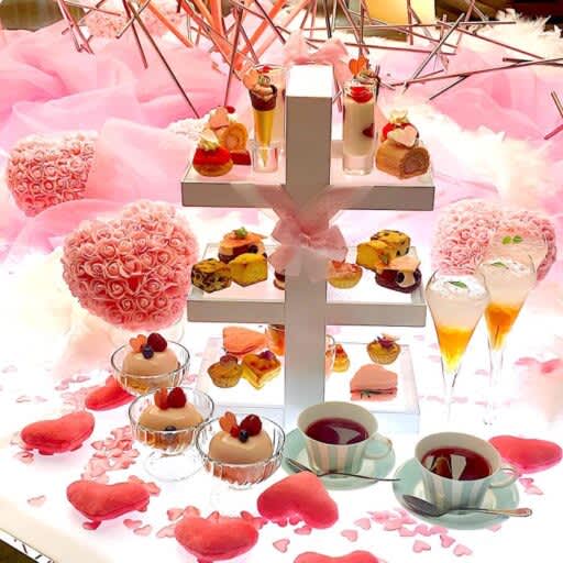 The pink heart will make you fall in love! Too cute afternoon tea [ANA Crowne Plaza Hotel Osaka]