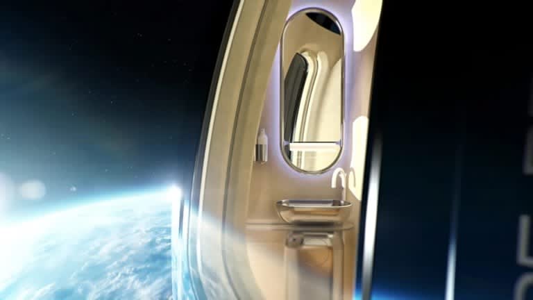 "Toilet" announced for space balloon trip, enjoy view from large windows