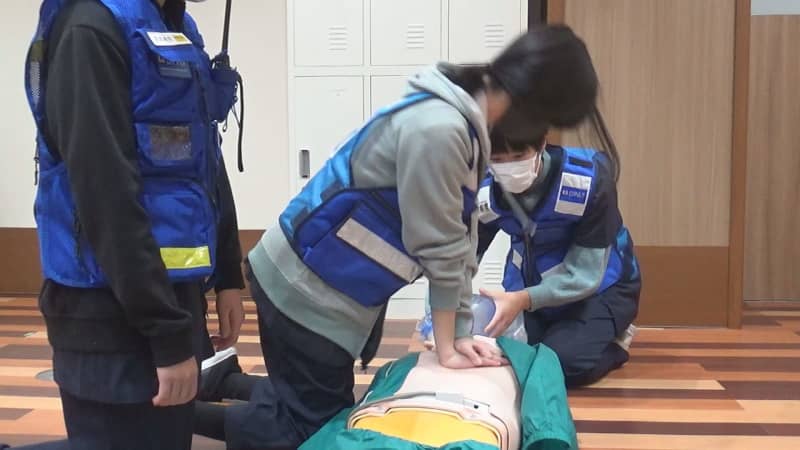 Disaster medical care seminar attended by junior high school students in Maebashi City, Gunma