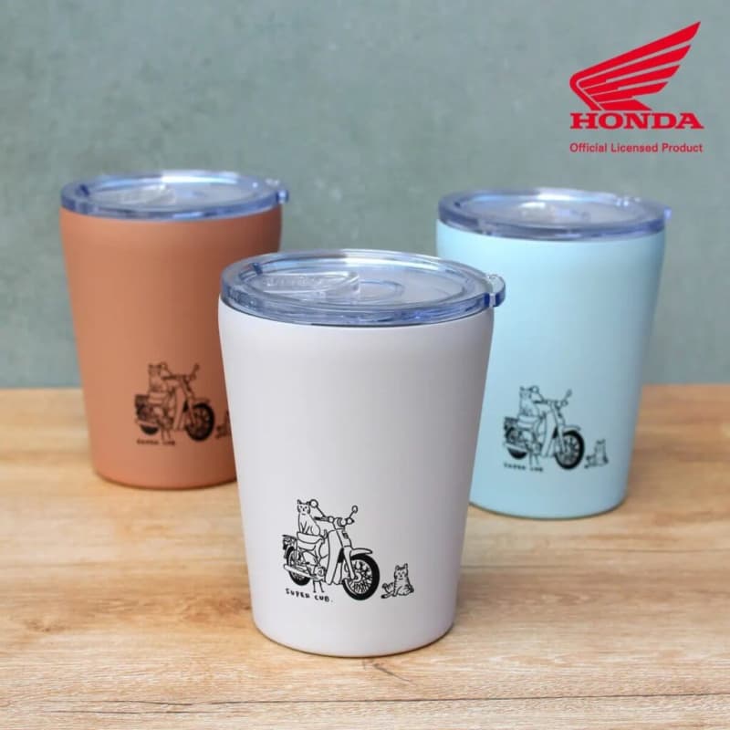 スーパーカブとネコの癒しデザイン！ステンレスタンブラーが数量限定で登場