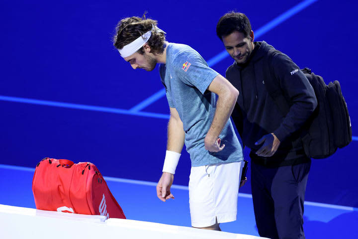 Tsitsipas, who had denied any injuries, reversed his stance and withdrew from the ATP Finals, saying, ``The pain this time was clearly unbearable.''