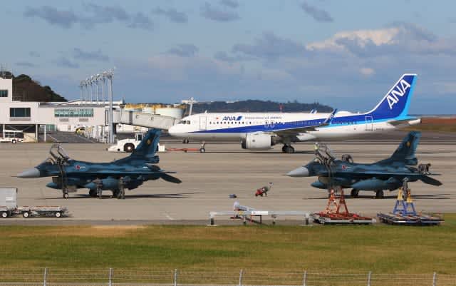 Four ASDF F-2 fighter jets fly to Oita and Okayama!Self-Defense Force joint exercise